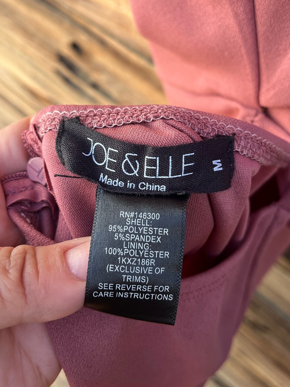 JOE & ELLE | Sleeveless V-Neck Mauve Rose Jumpsuit M - Picture 5 of 5